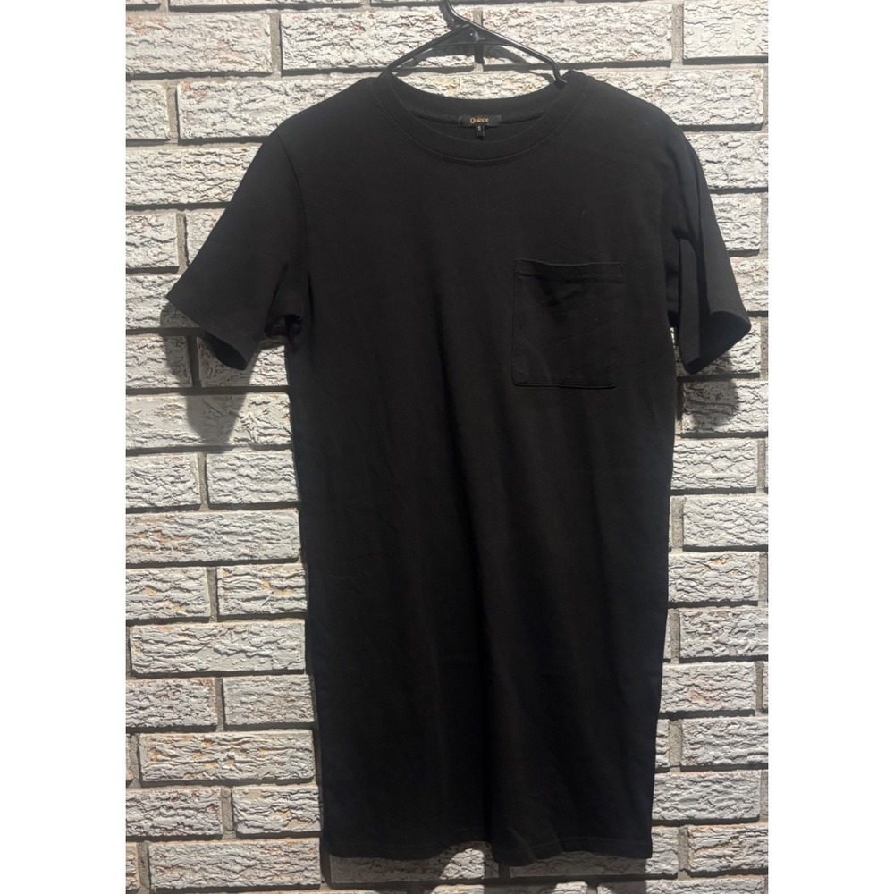 Quince Black Organic Cotton Relaxed T-Shirt Dress Small LB29096-SHWDC01-4116
